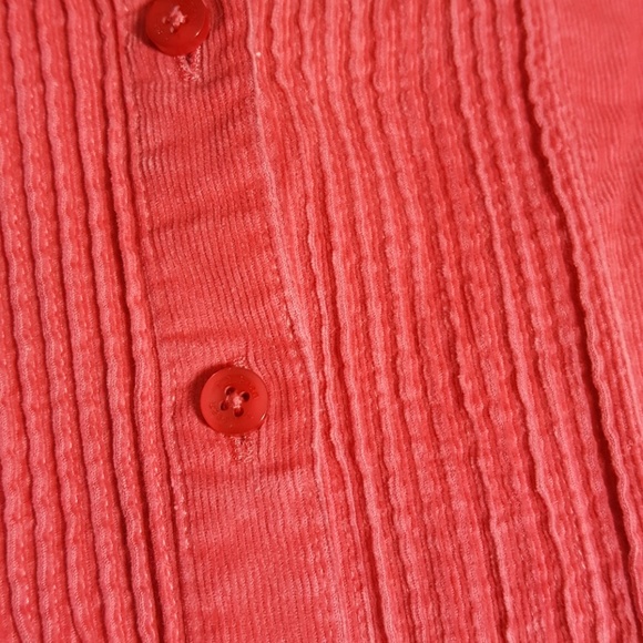 Corodroy salmon colored shirt by LL bean - Picture 3 of 4